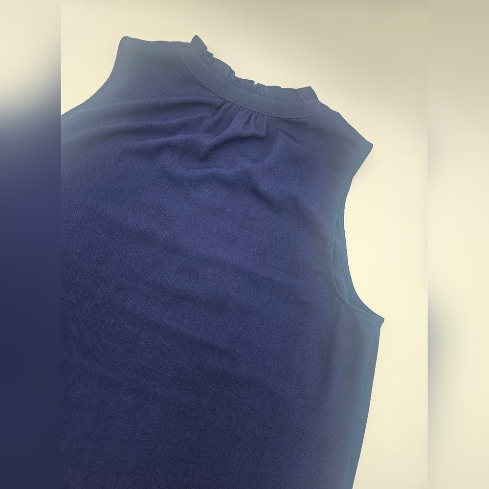 41 Hawthorn Metal Studded Women's Blouse Sleeveless Blue Size L - Picture 9 of 15